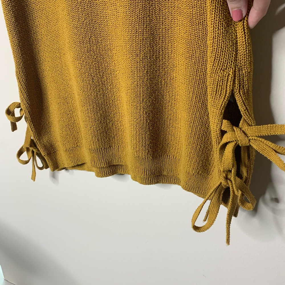 Madewell Mustard Side Tie Sweater Tank Size M - Picture 5 of 7